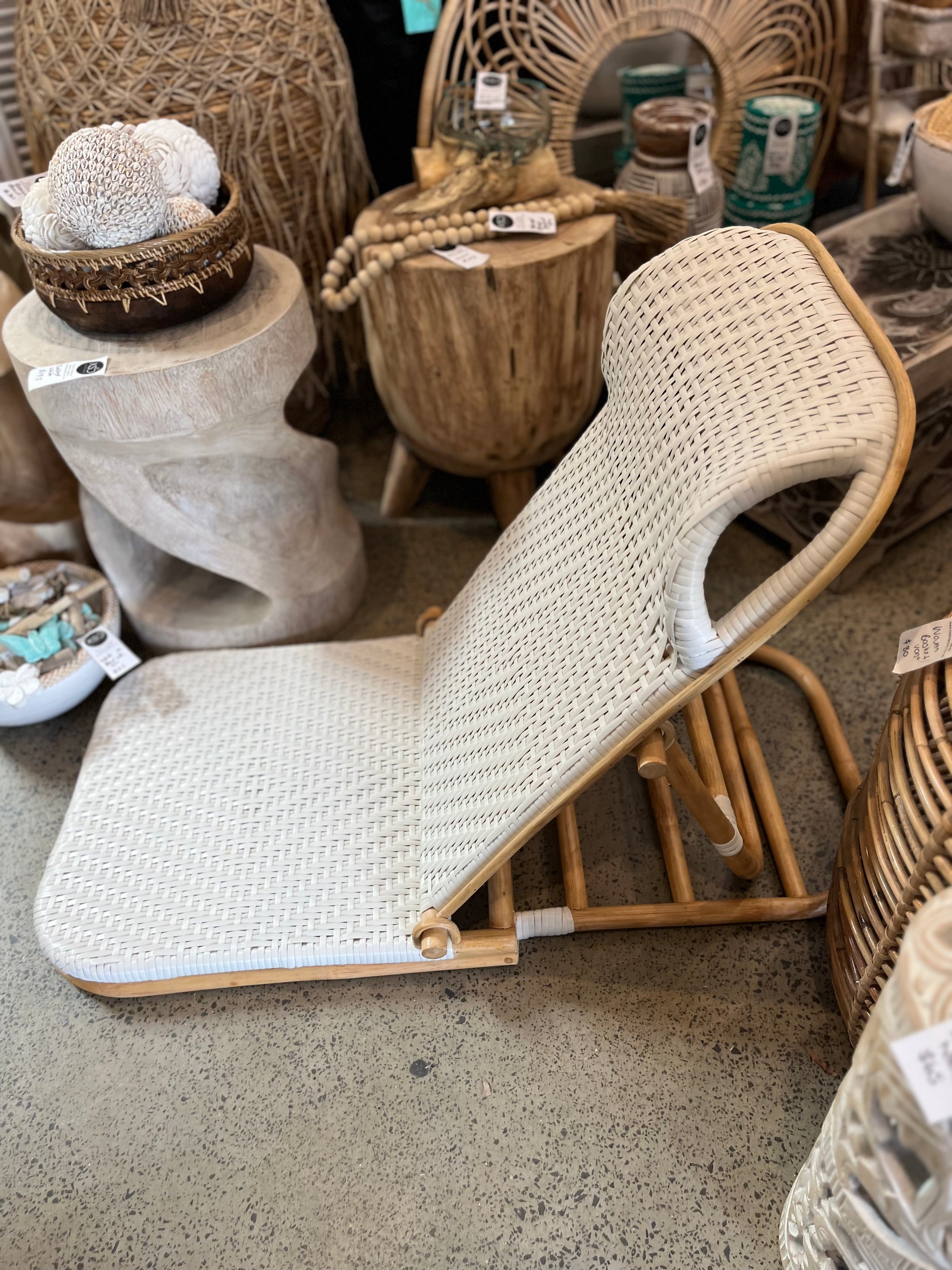 White beach folding chair - Bali Beach Beyond