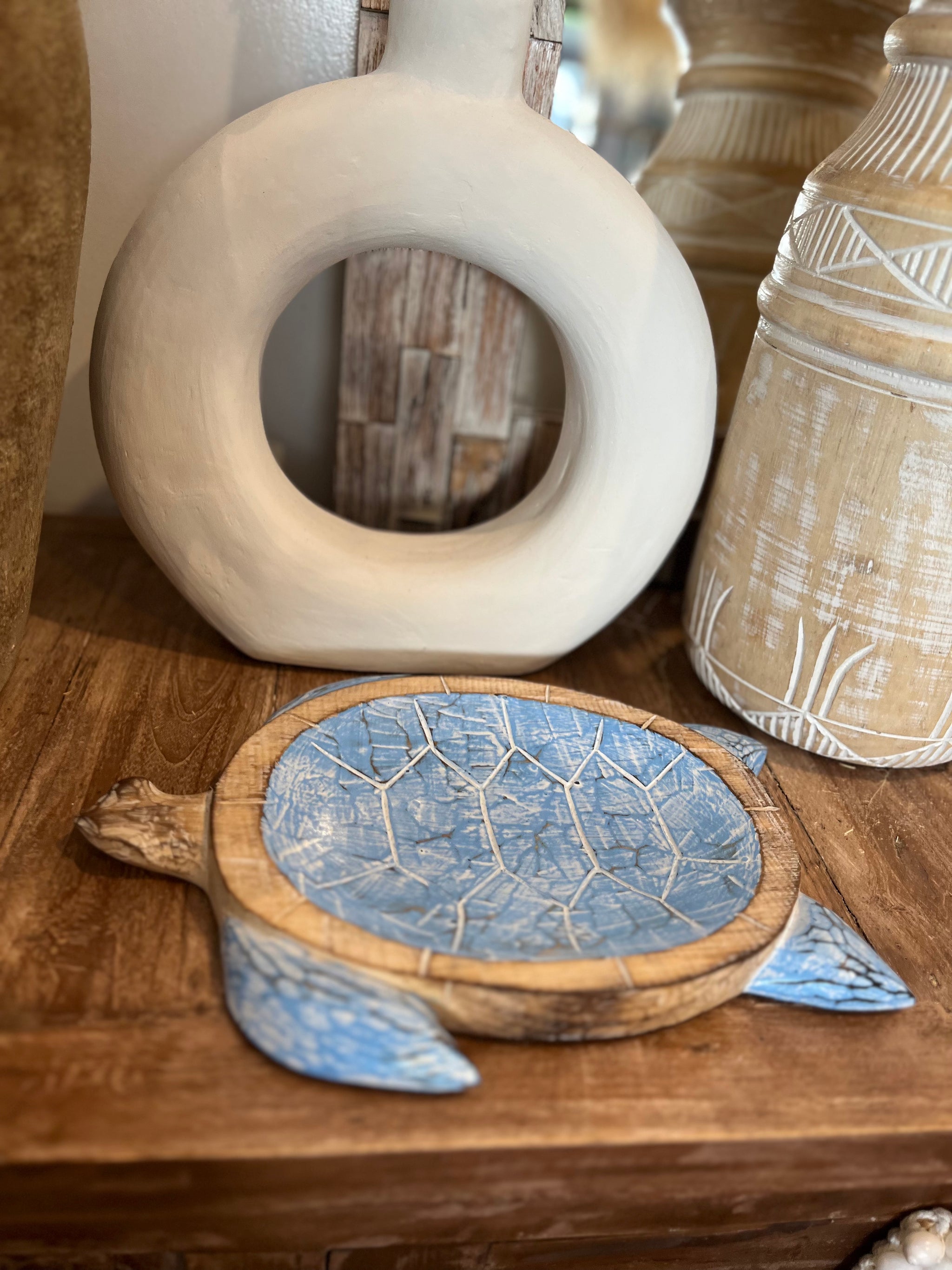Timber turtle dish / platter - Bali Beach Beyond