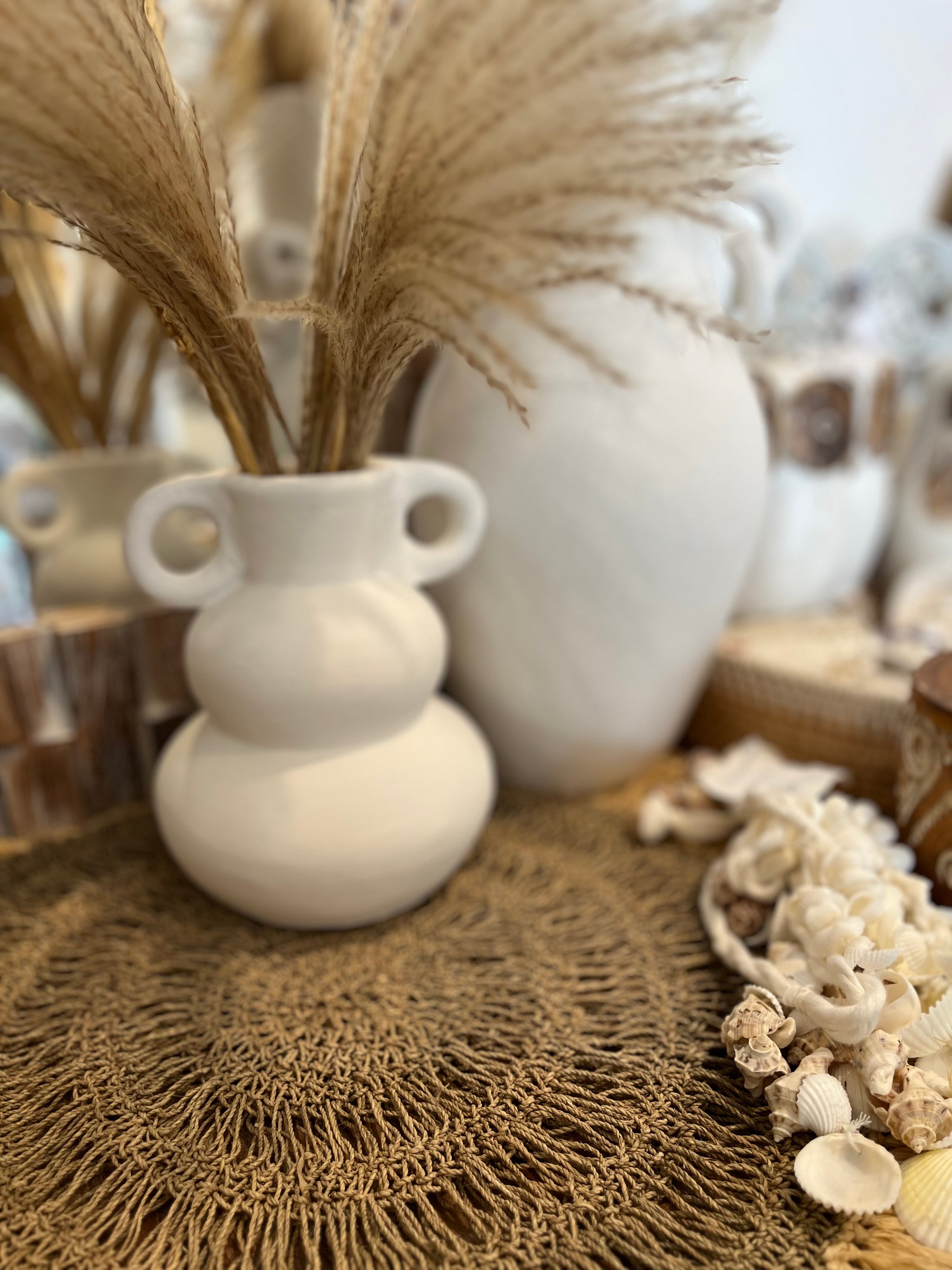 White terracotta vase - Bali Beach Beyond