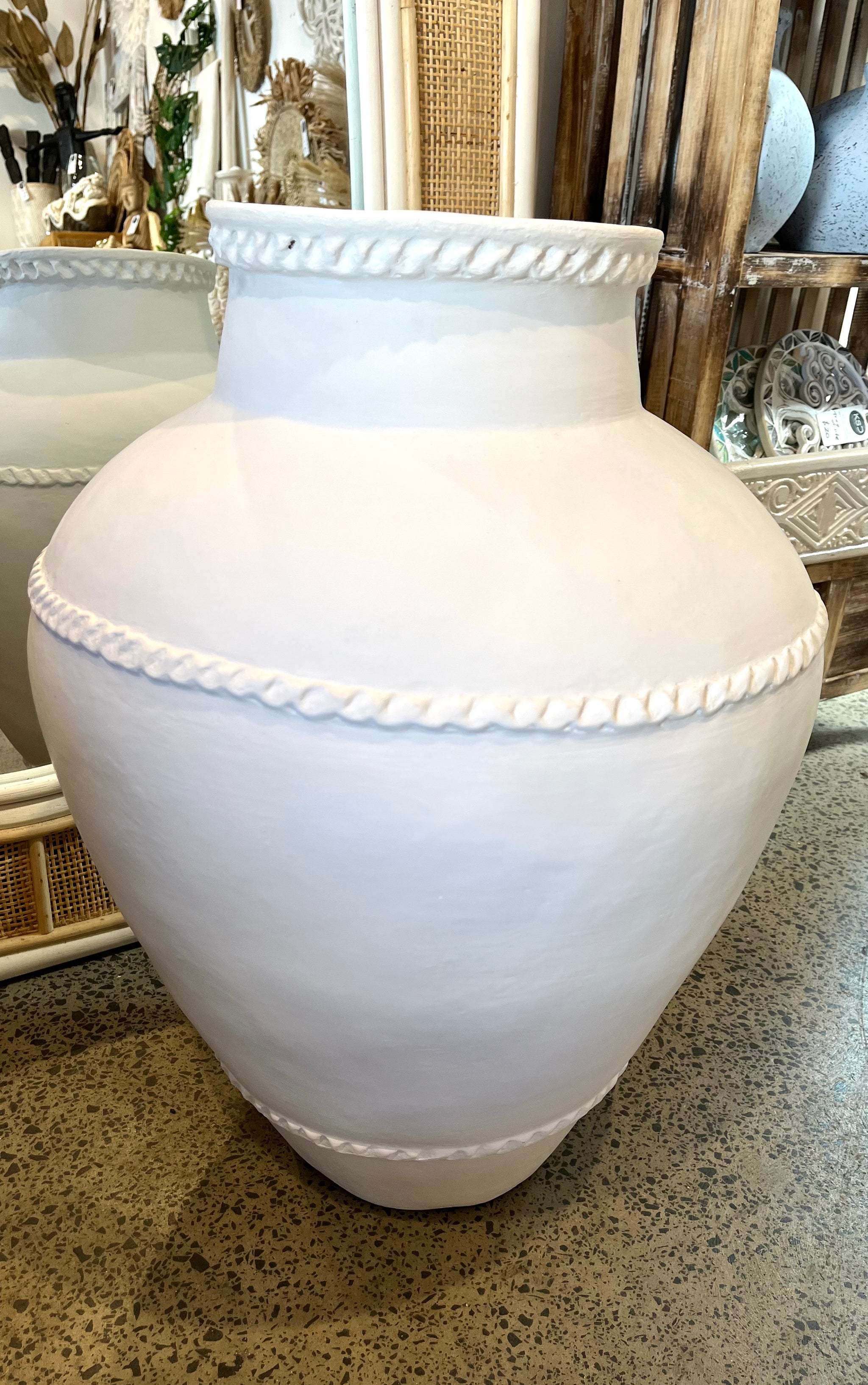 White terracotta vase - Bali Beach Beyond