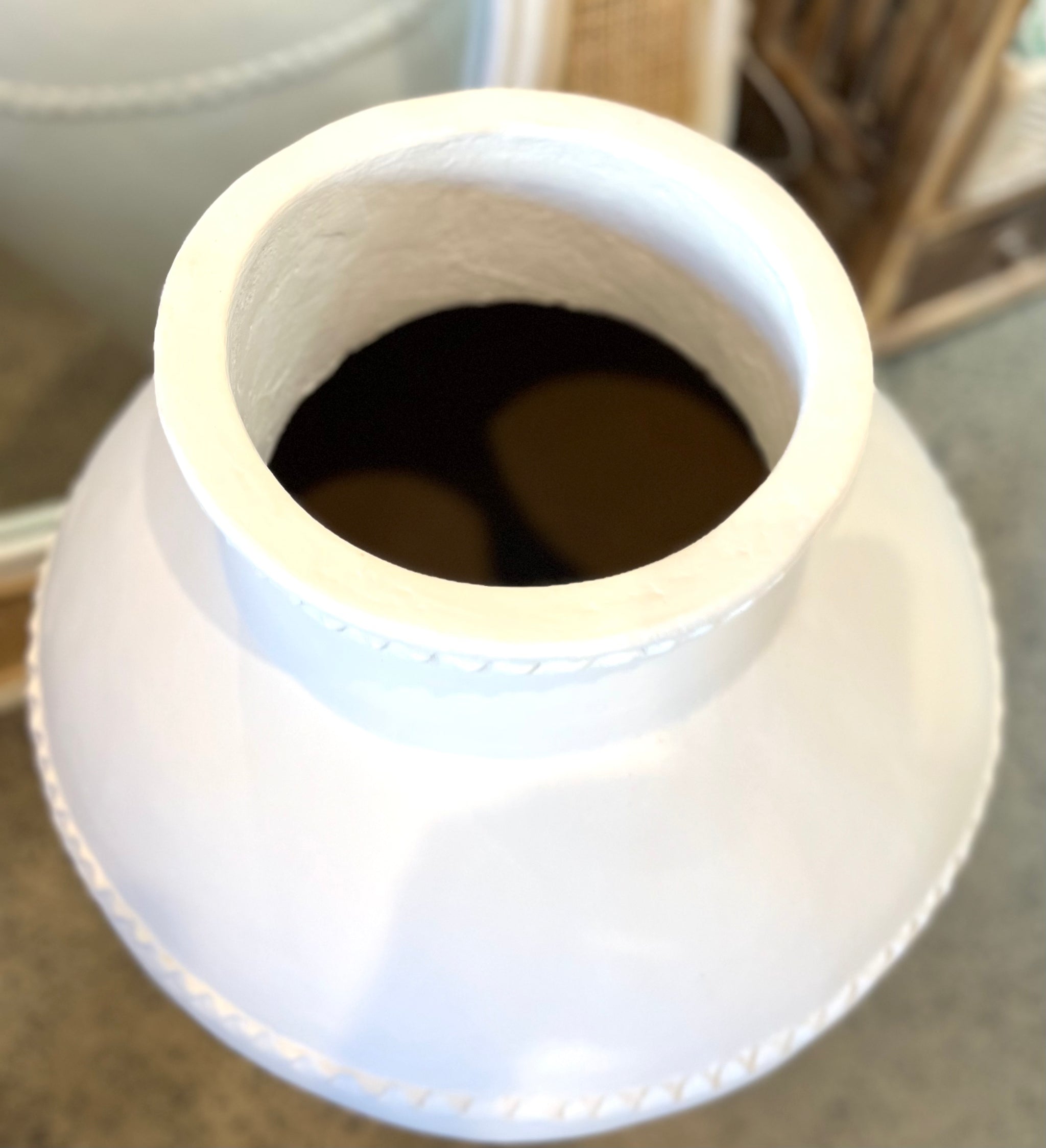 White terracotta vase - Bali Beach Beyond