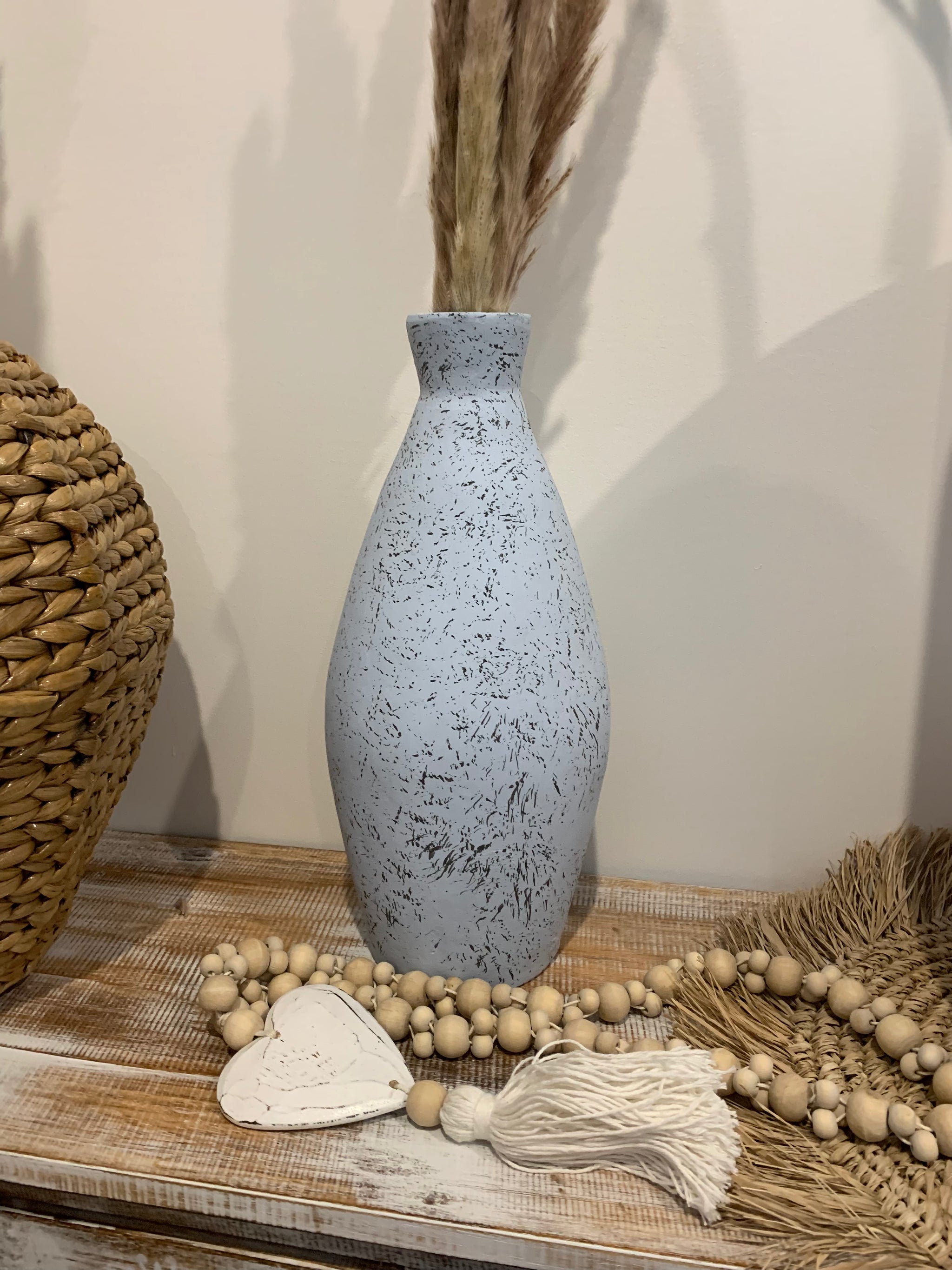 Blue terracotta vase. M - Bali Beach Beyond