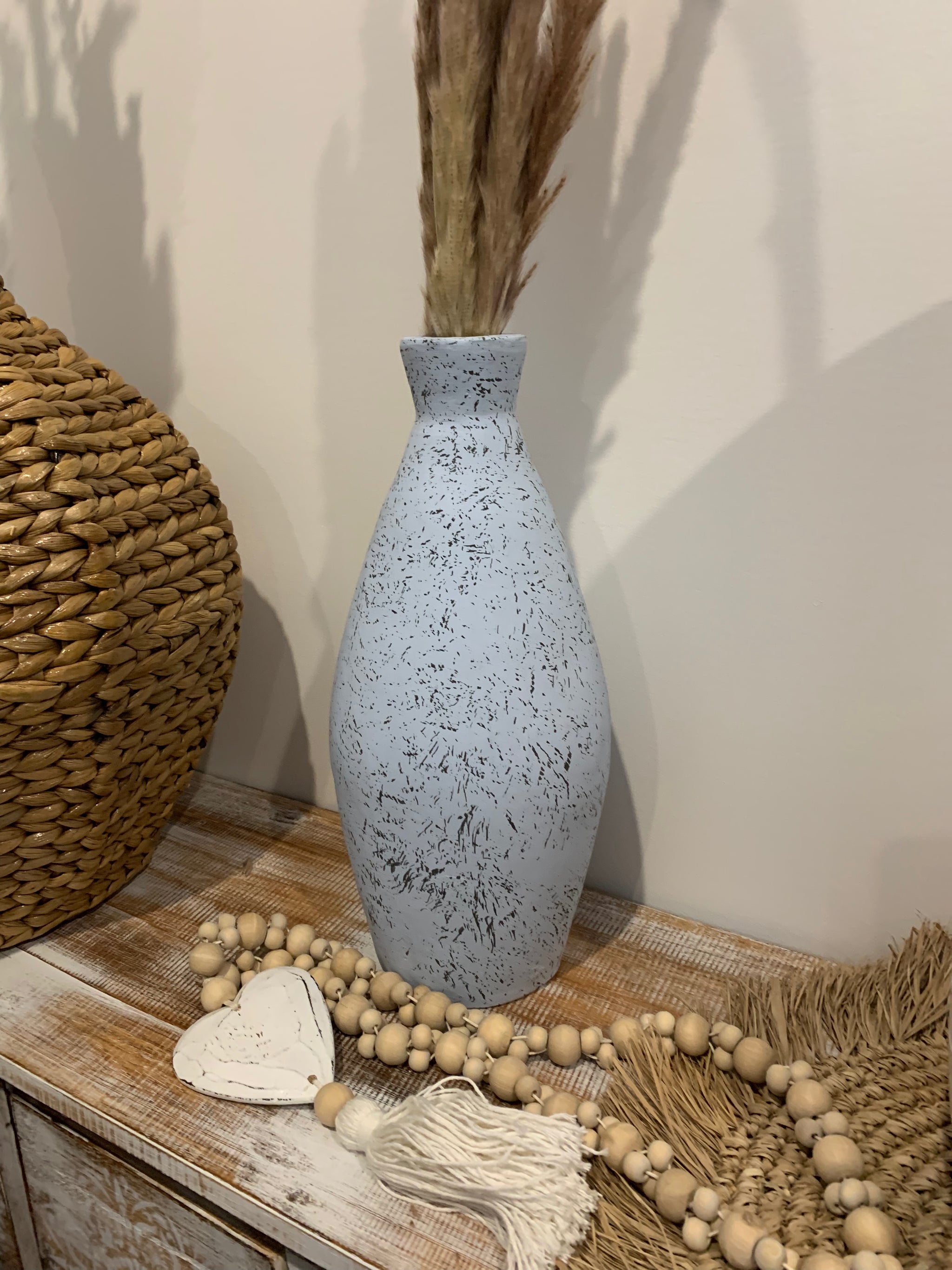 Blue terracotta vase. M - Bali Beach Beyond