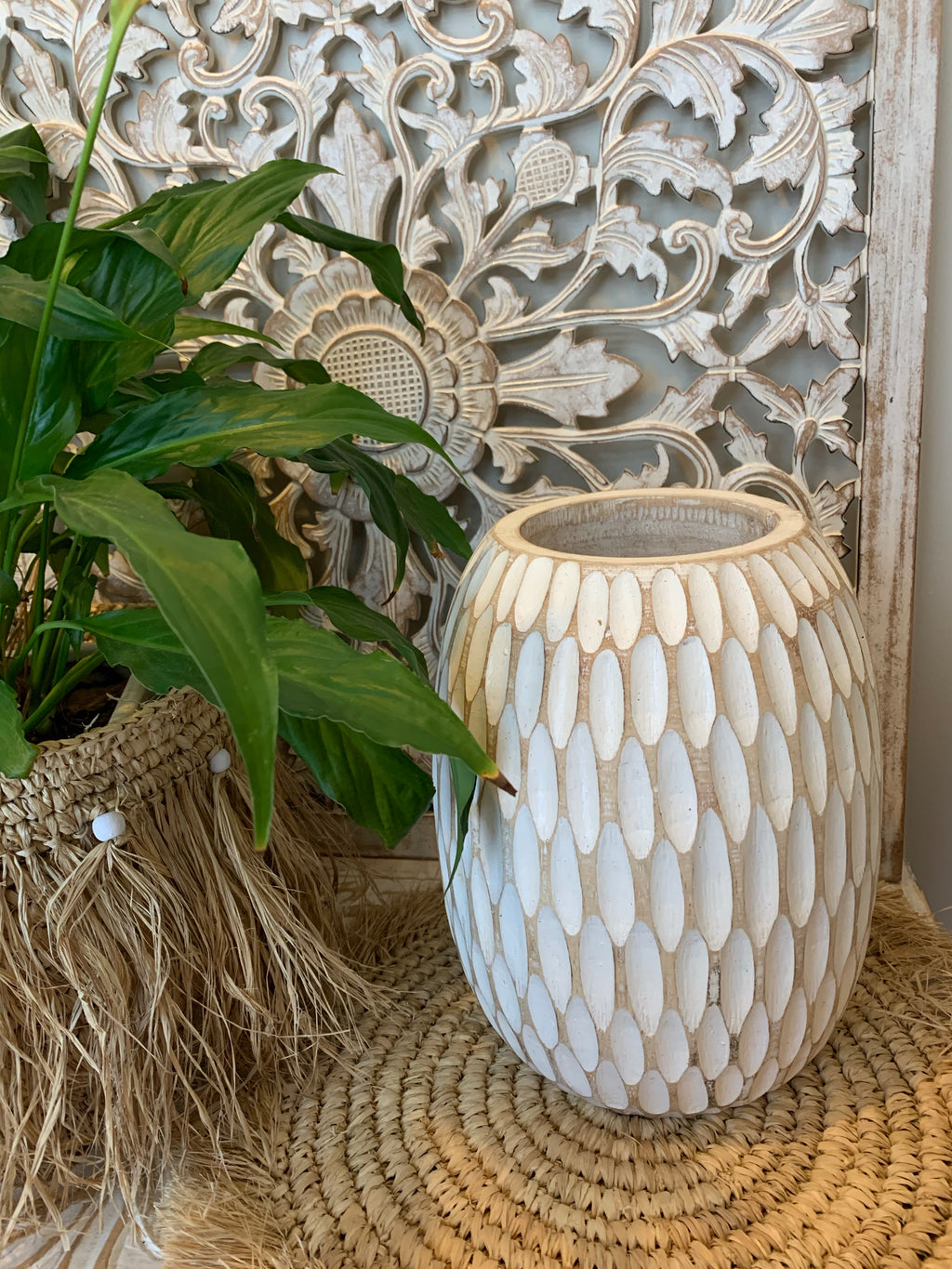 26cm timber vase - Bali Beach Beyond