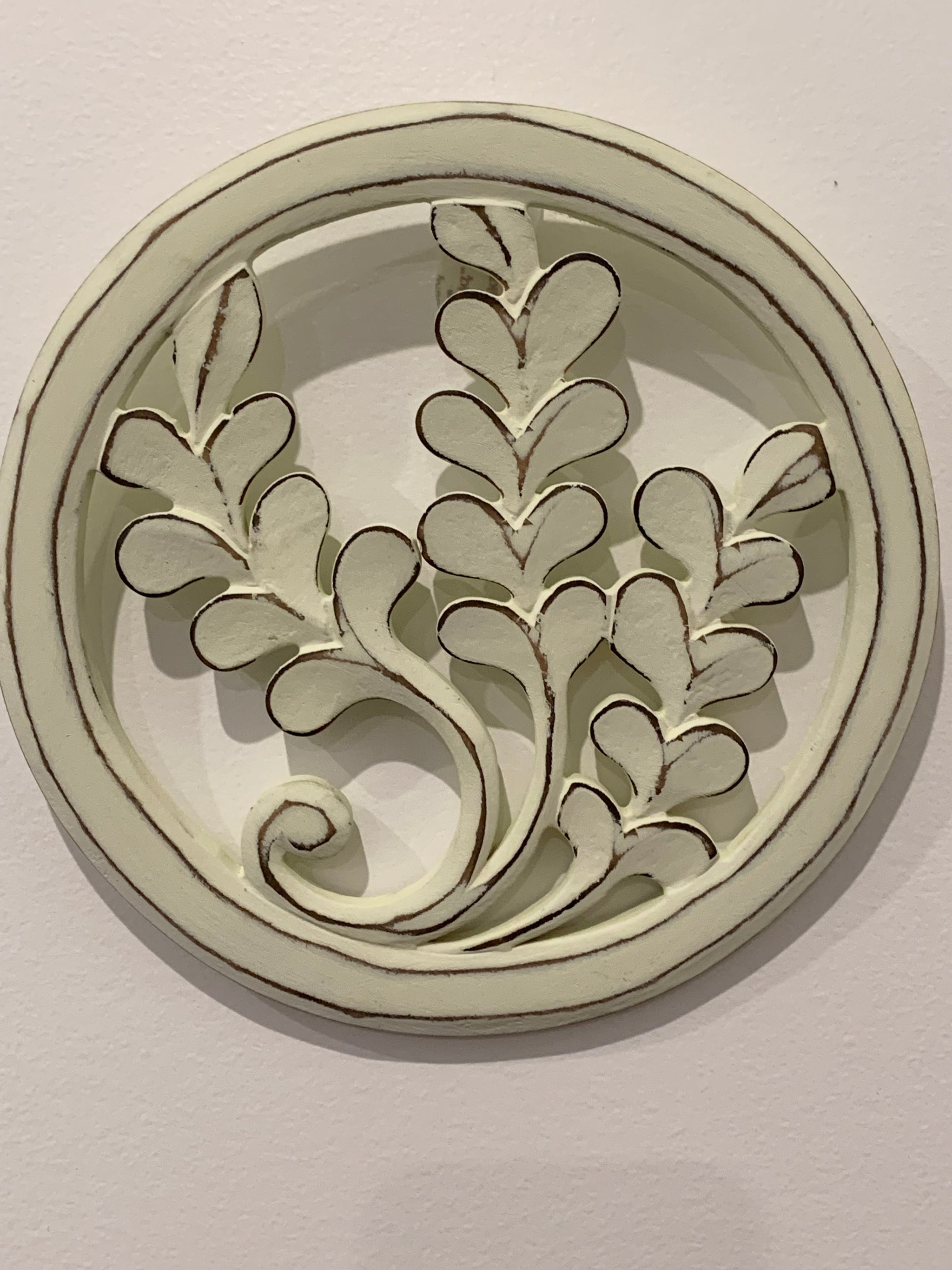 Yellow leaf wall decoration 20cm. Design 1 - Bali Beach Beyond