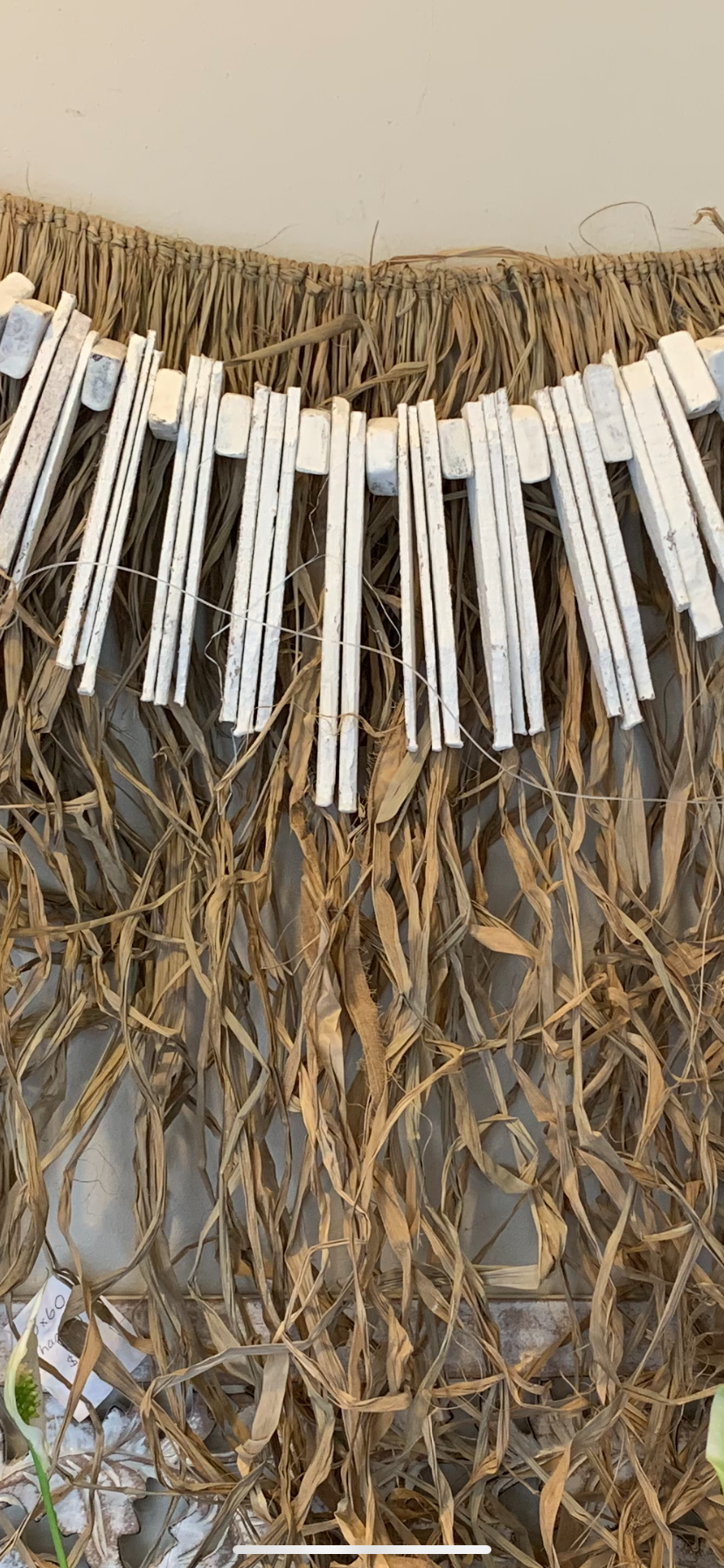 Raffia garland. Usually $50