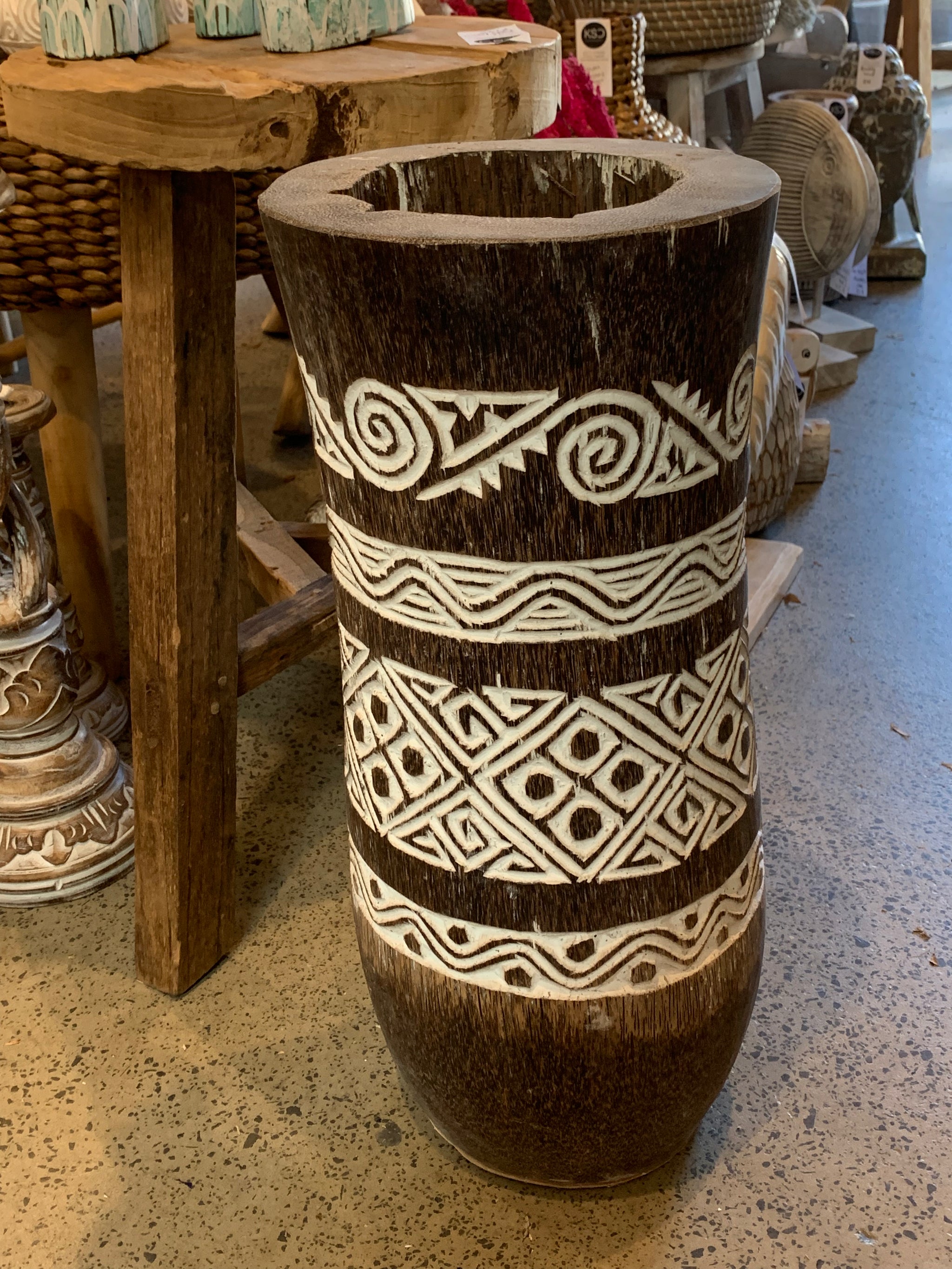 Clearance. Brown palm vase. Usually $125