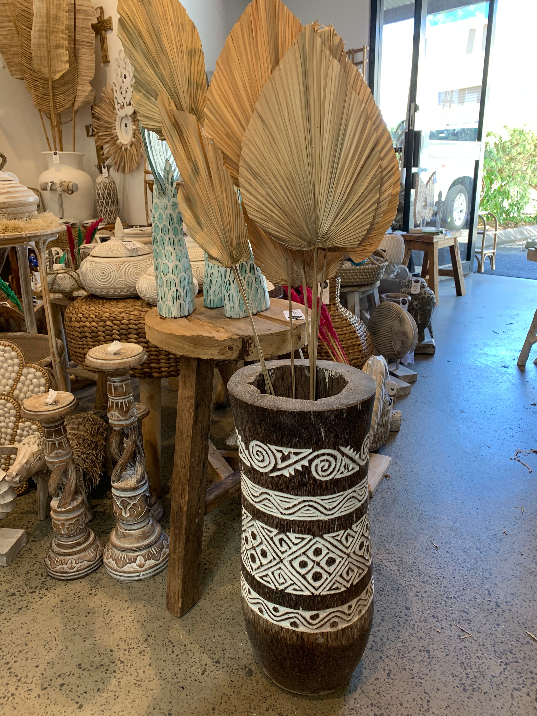 Clearance. Brown palm vase. Usually $125