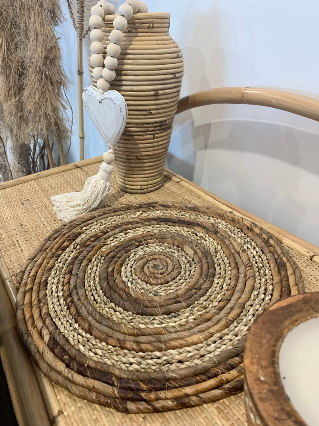 Woven banana leaf placemat. 35cm - Bali Beach Beyond