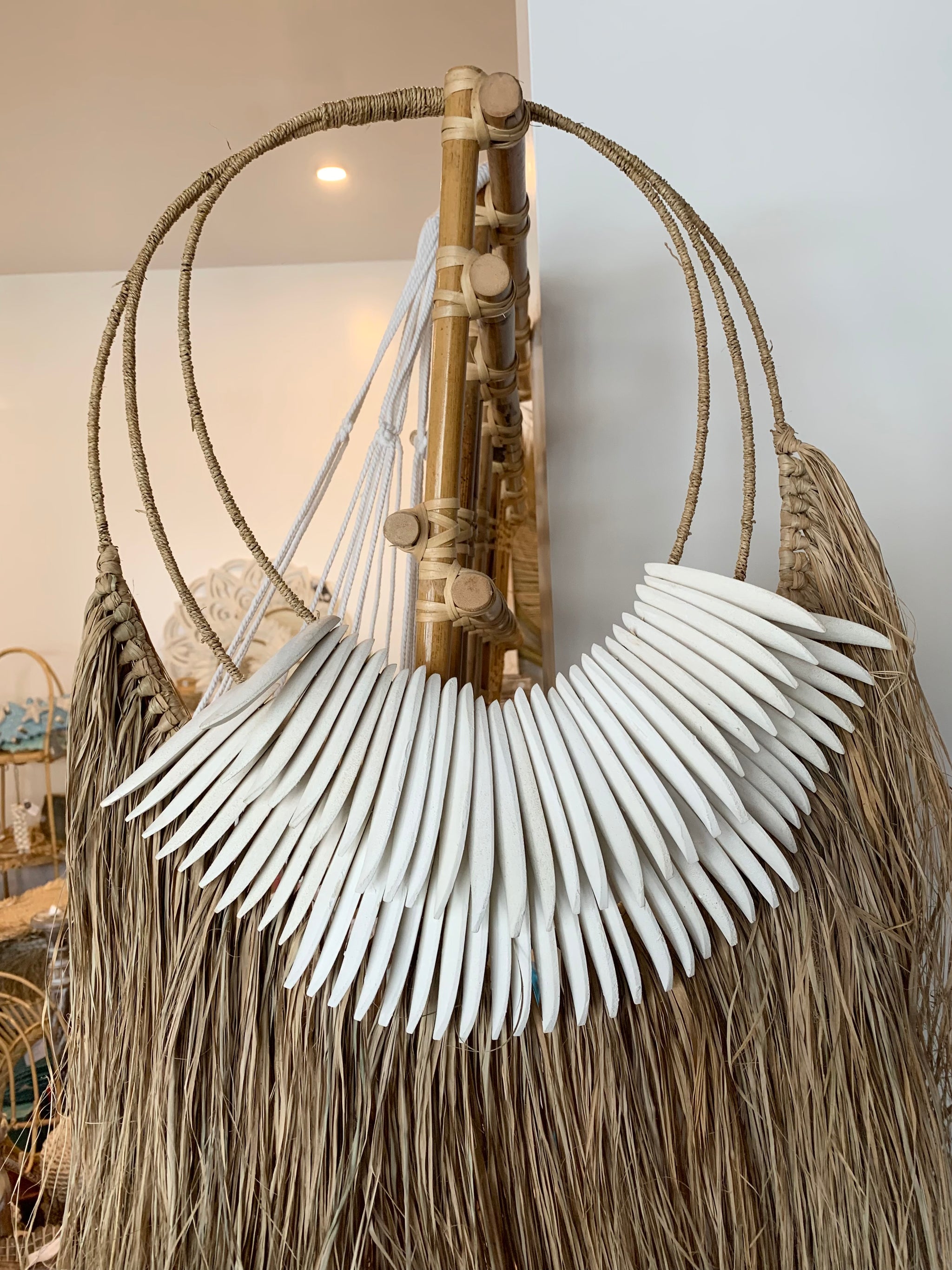 Wall hanging with timber cuttlefish wall hanging. 42 x 110cm - Bali Beach Beyond