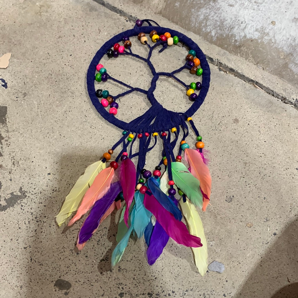 Navy Blue tree of life feather and bead dream catcher. Usually $10 - Bali Beach Beyond