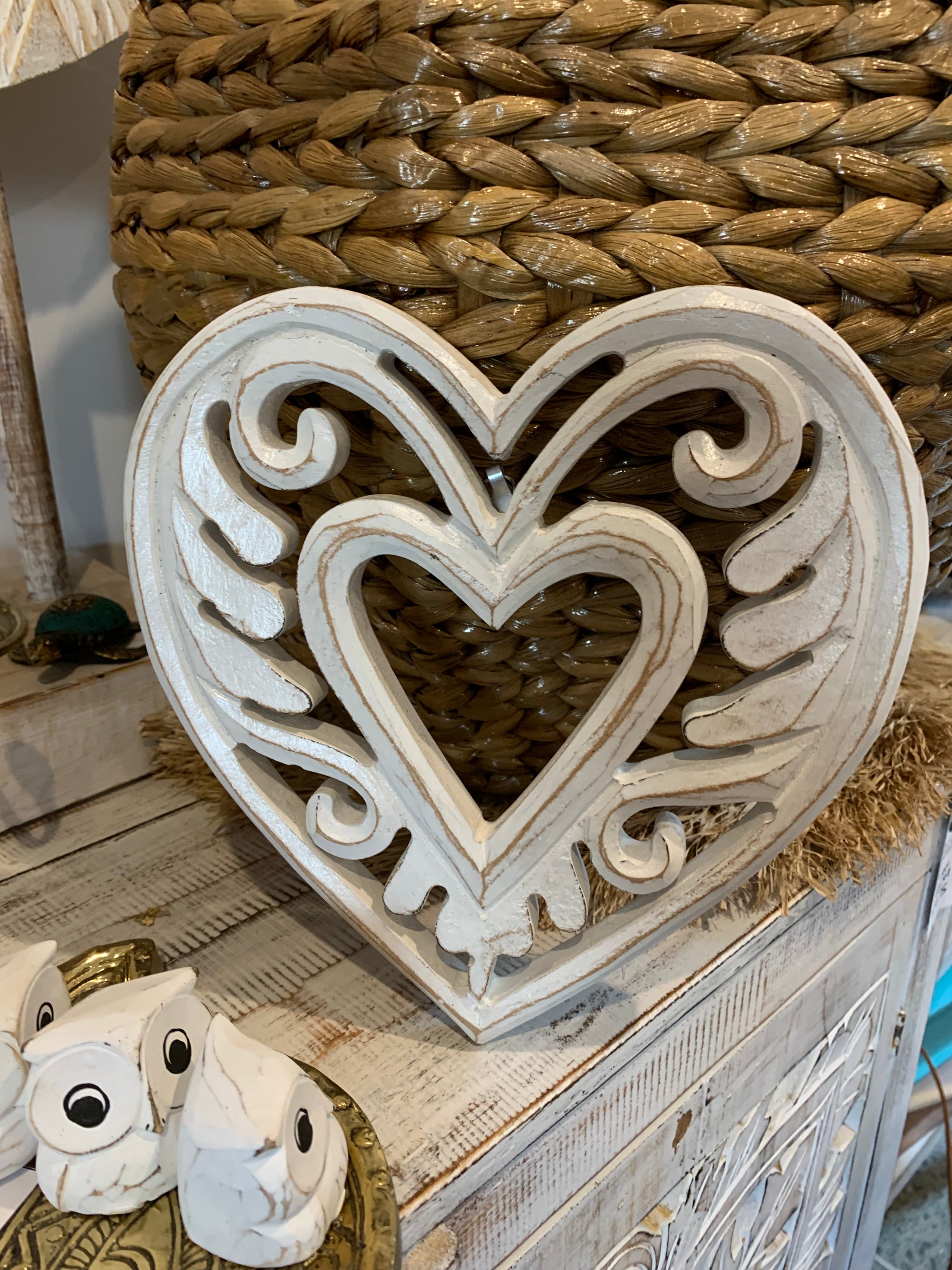 White Heart hanging. Style 2 - Bali Beach Beyond