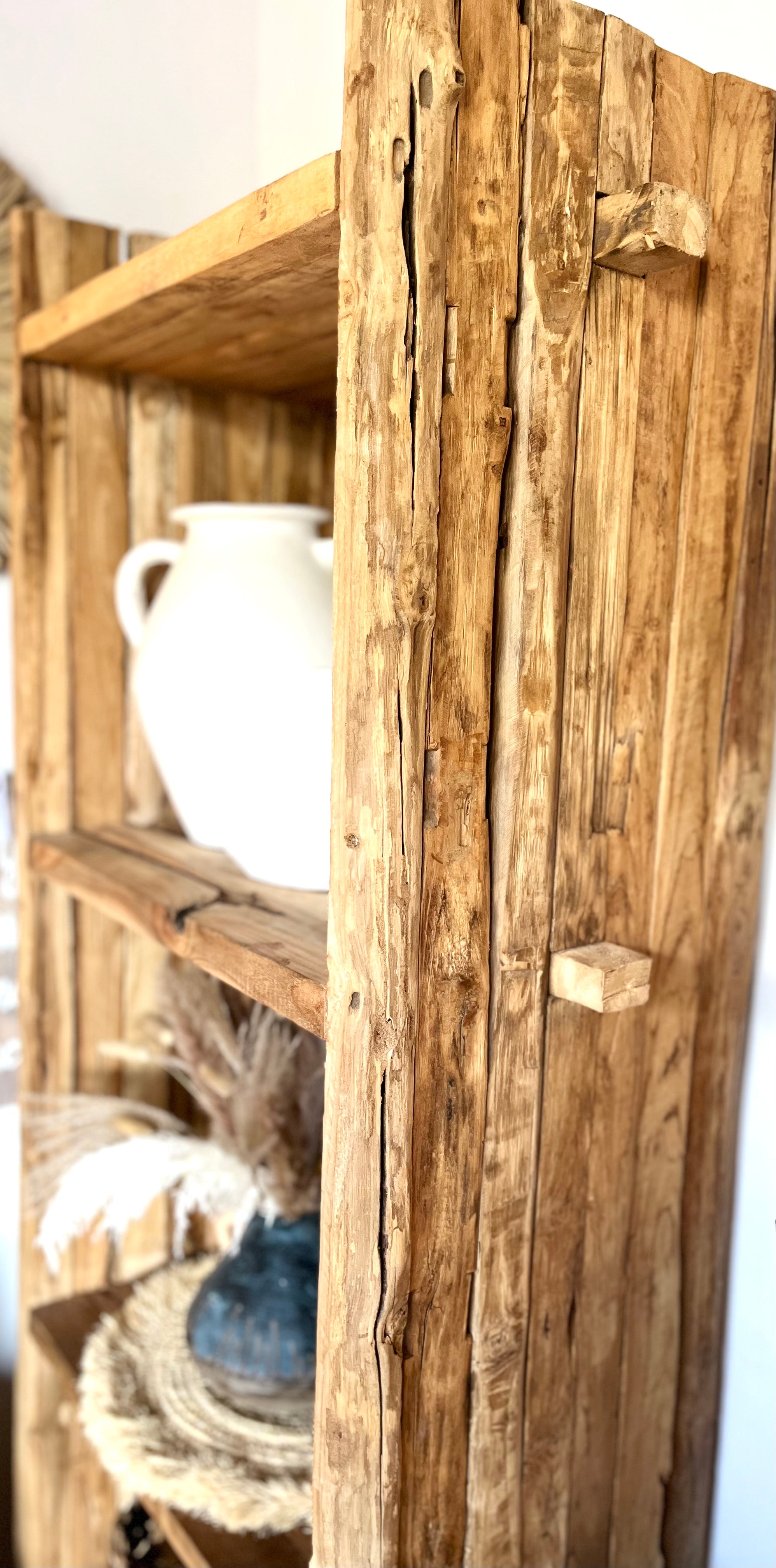 Recycled Timber bookcase. Shelf