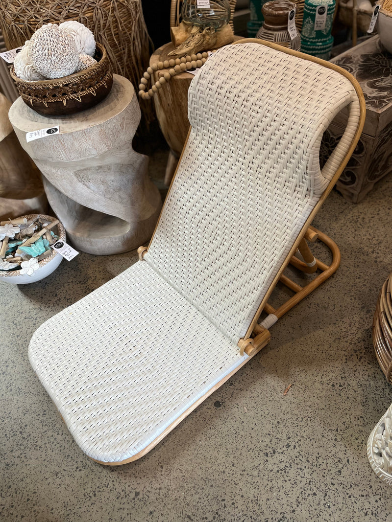 White beach folding chair