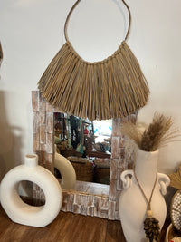 Raffia wall hanging