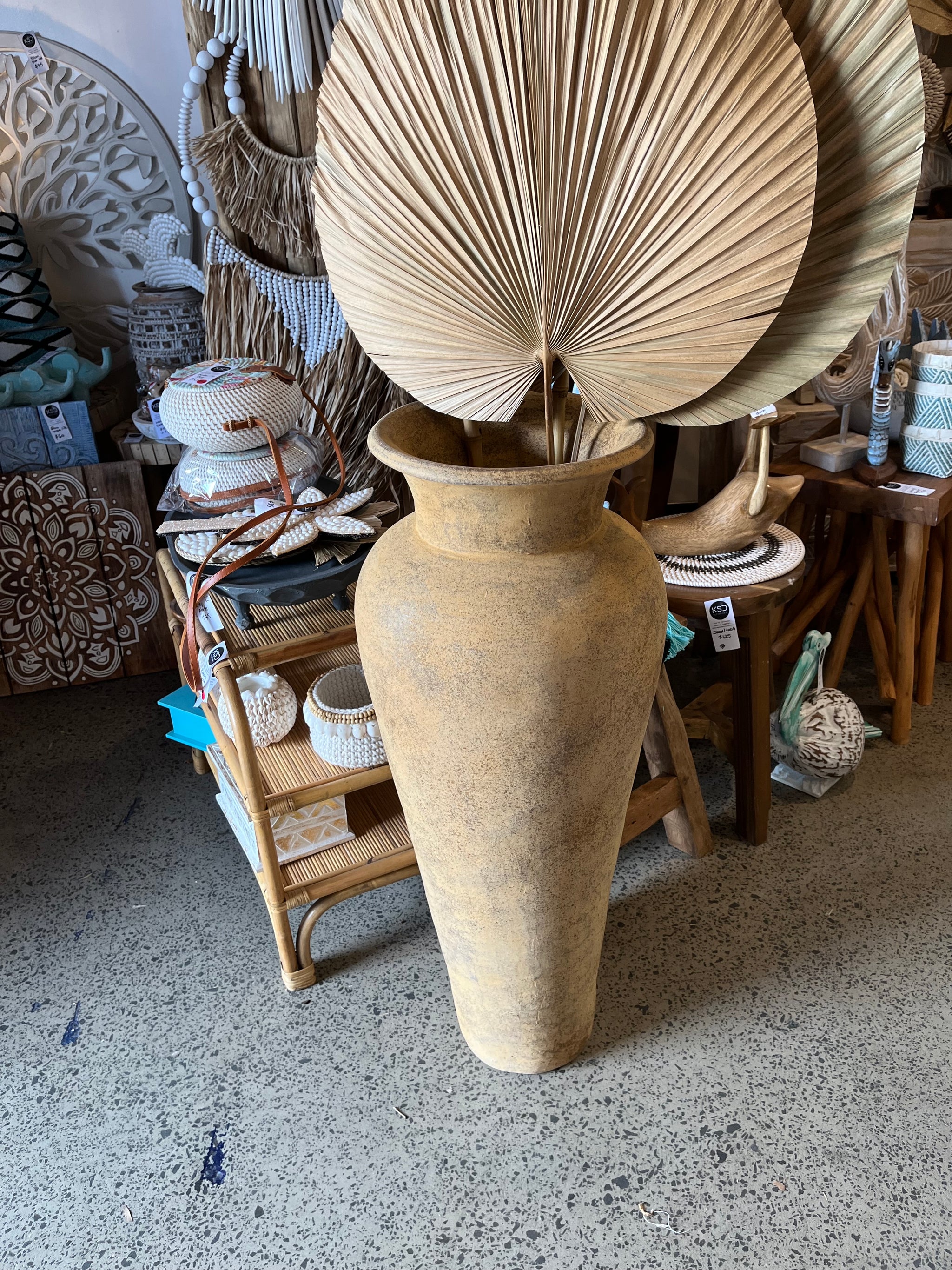 Rustic terracotta vase 80cm