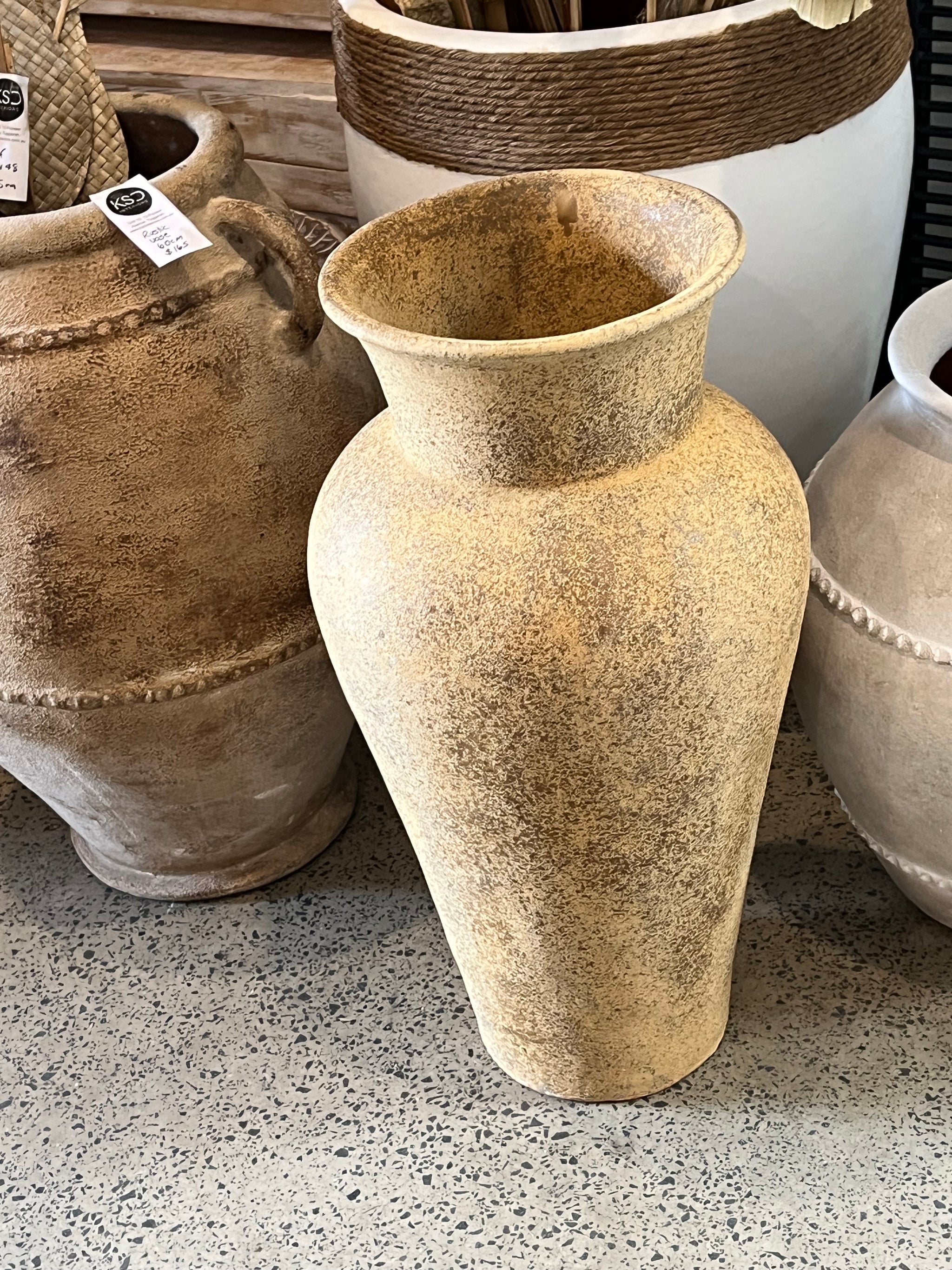 Rustic terracotta vase 60cm