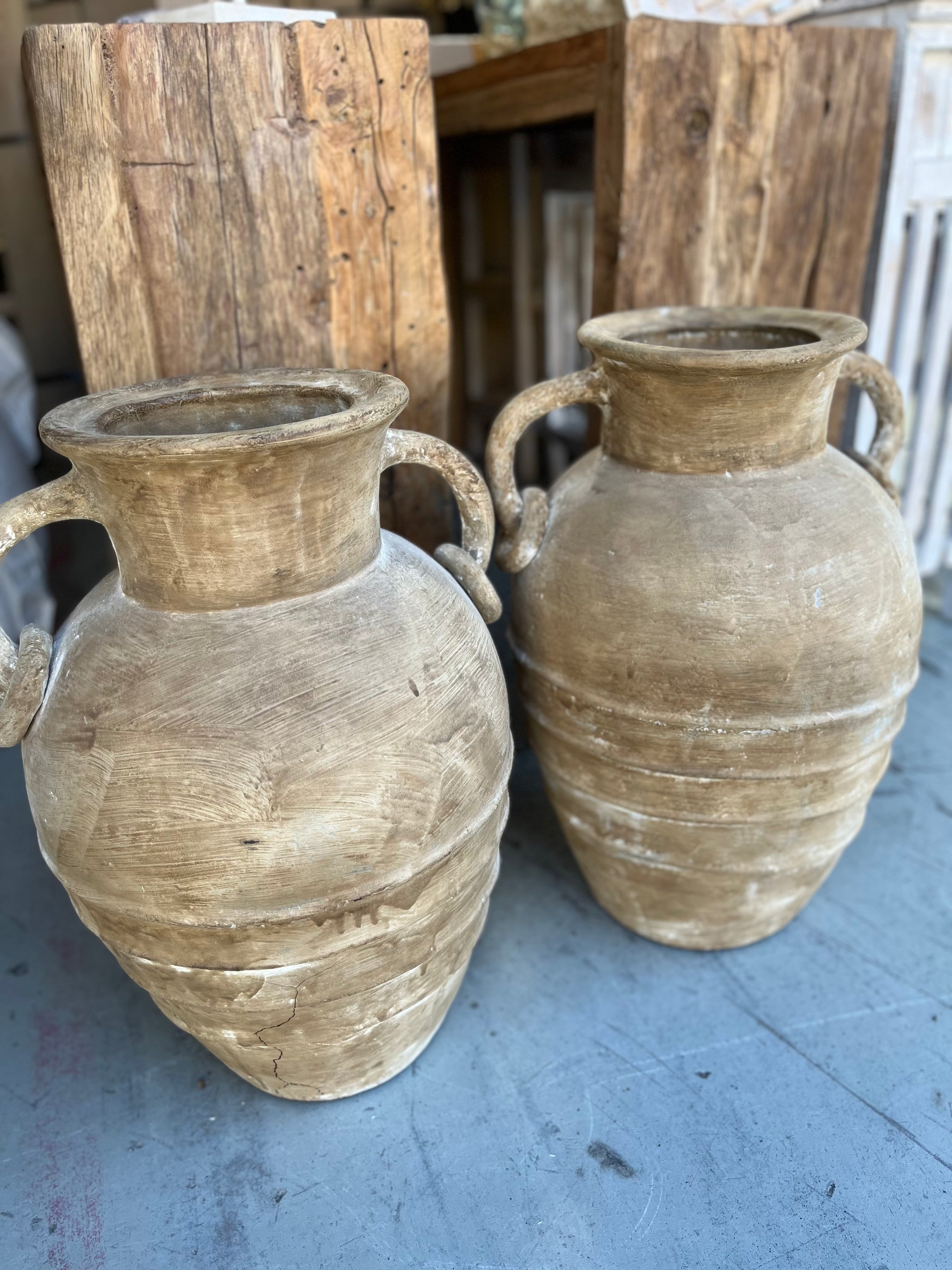 Rustic terracotta vase