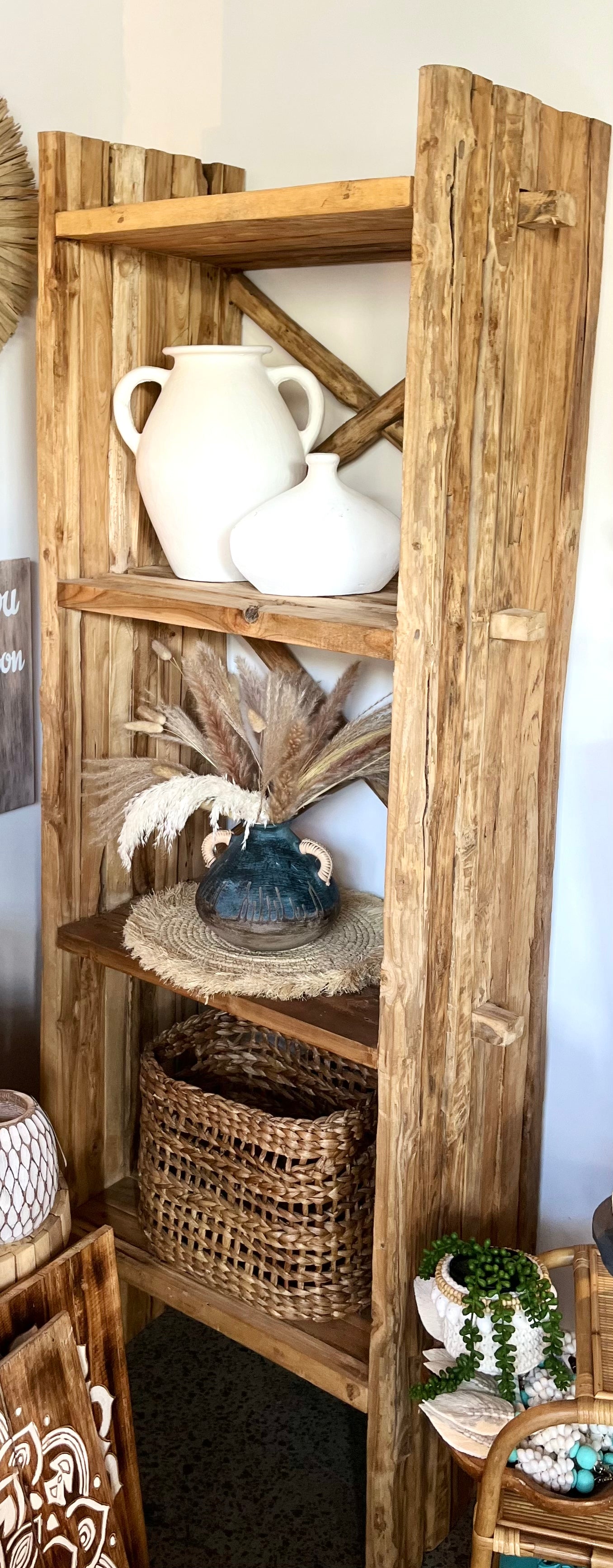 Recycled Timber bookcase. Shelf