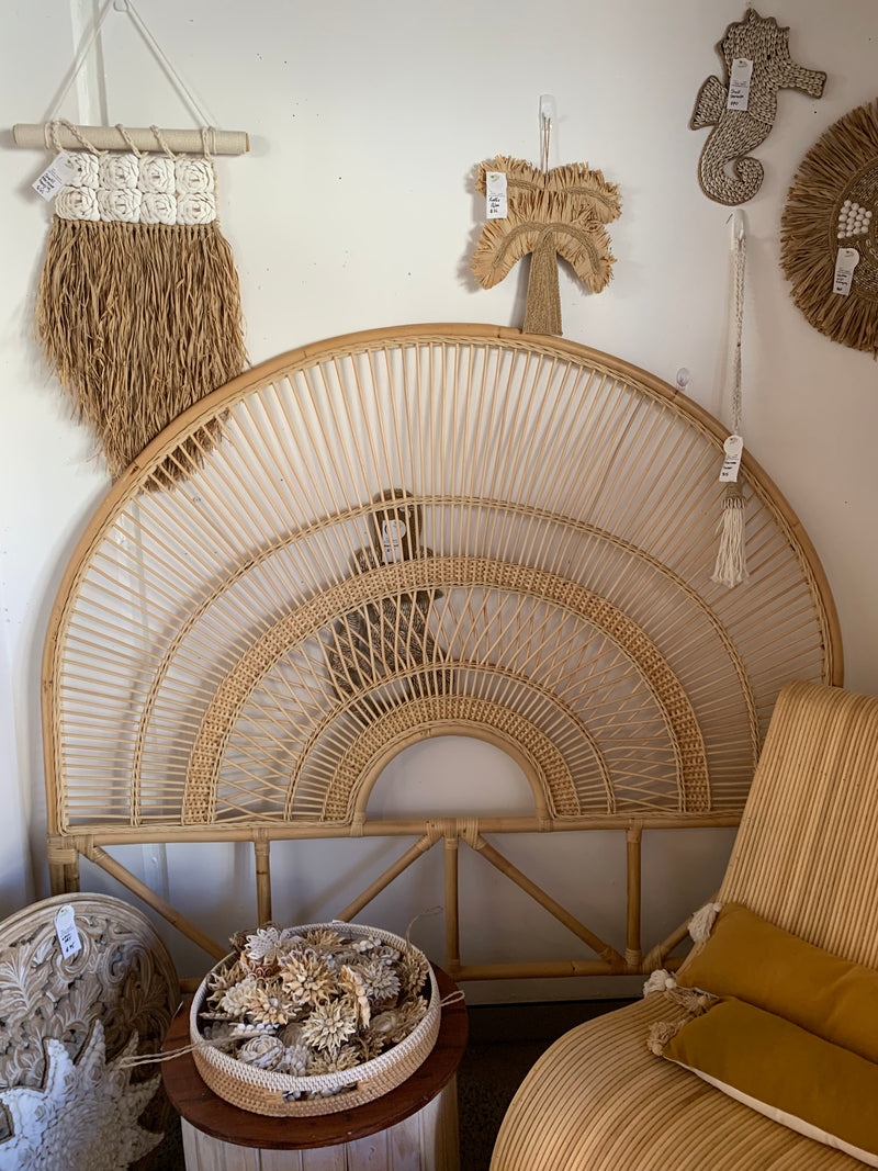 Natural Cane Bedhead Queen – Handmade Bali Rattan Bedhead | Coastal Boho Bedroom Furniture (Copy)