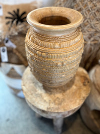 Natural timber vase