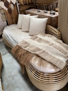 Handcrafted Bali Rattan Daybed – Coastal Boho Indoor & Alfresco Lounge