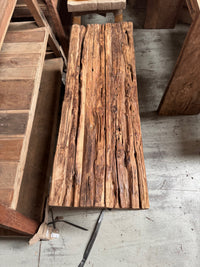 Rustic Recycled Teak timber bench 100cm long