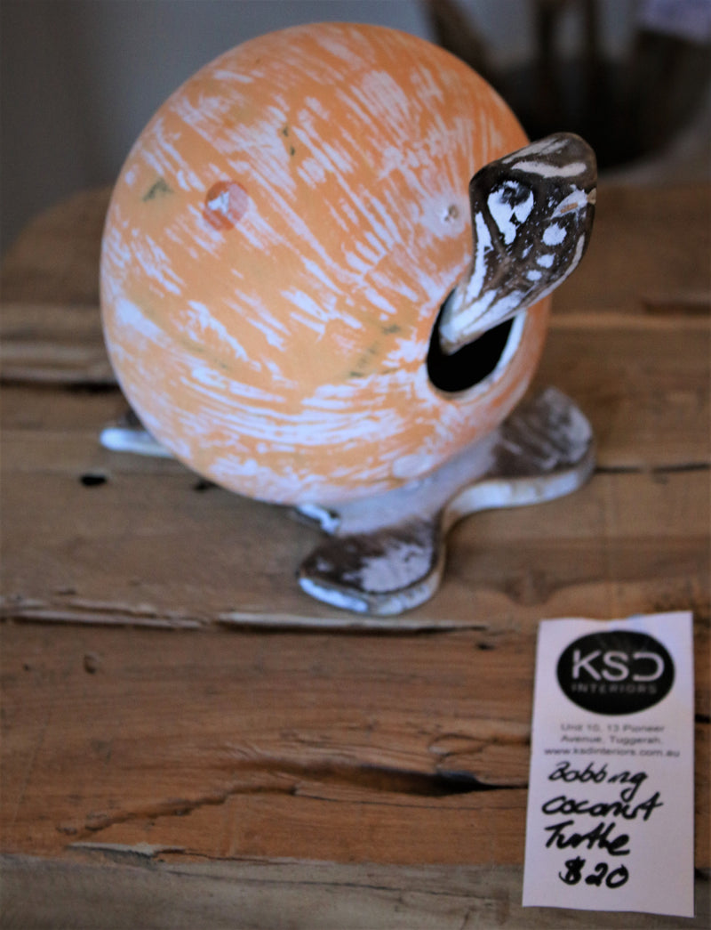 Bobbing Head Turtle / Handmade Bali Coastal Decor
