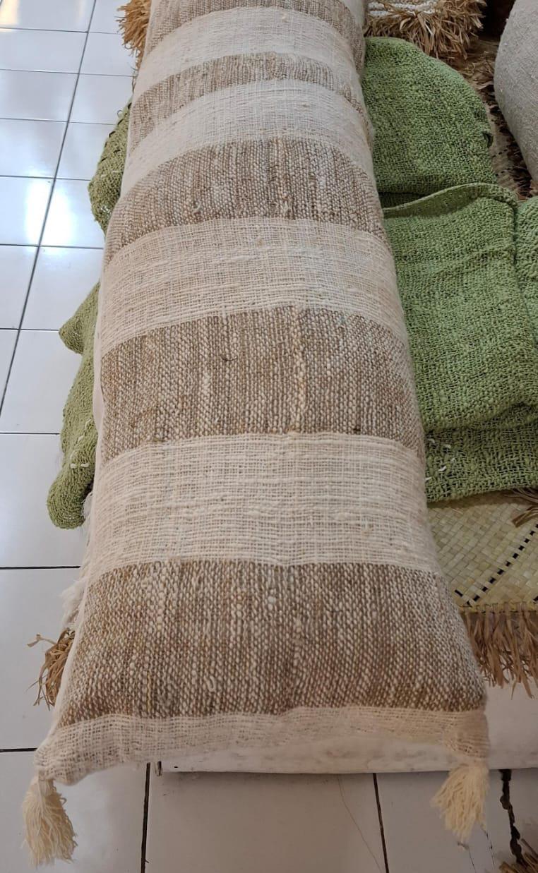 Extra Long Coastal Stripe Cushion – 2.2M Handmade Bali Outdoor Sofa Cushion