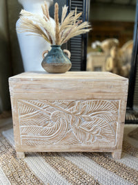 Carved Blanket / storage / toy box M