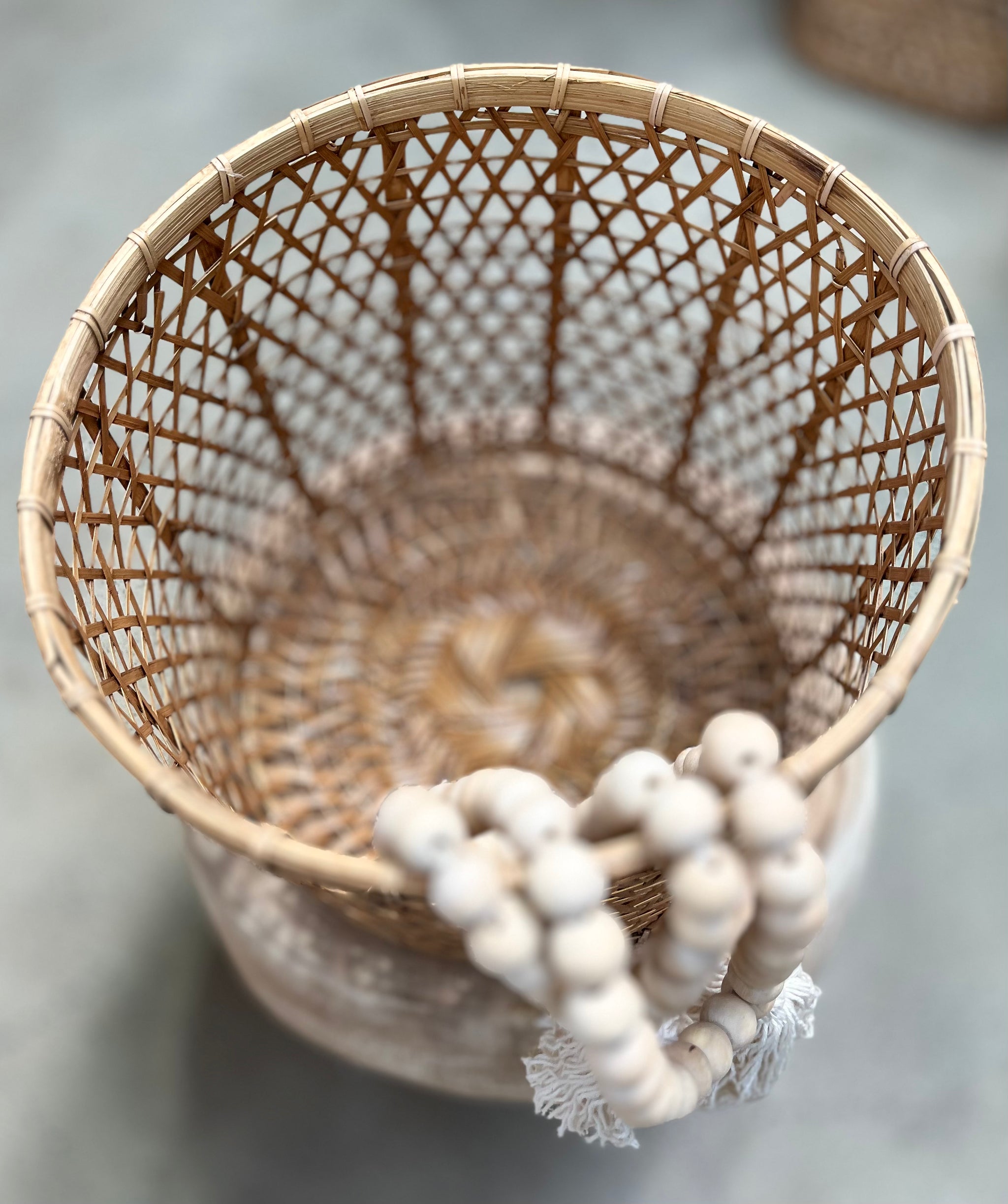 Natural Woven Basket. L