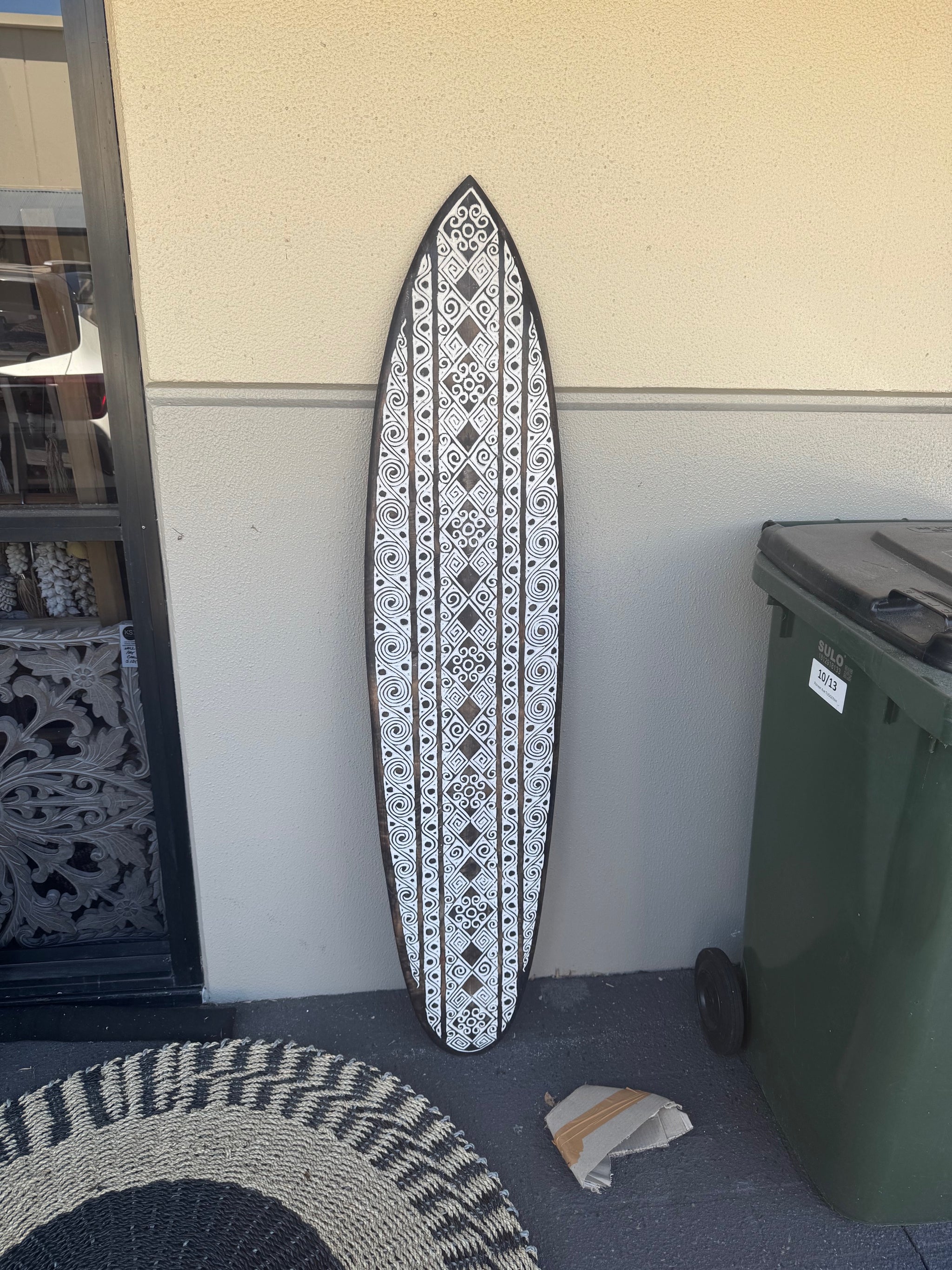 Hand-Carved Surfboard Wall Decor | Handmade Bali Coastal Art