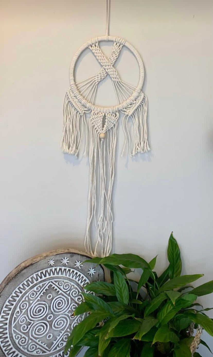 Natural macrame hanging. Usually $20