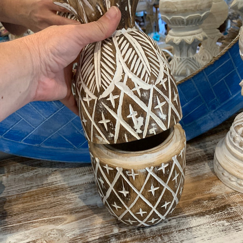 Medium brown timber pineapple. Usually $30