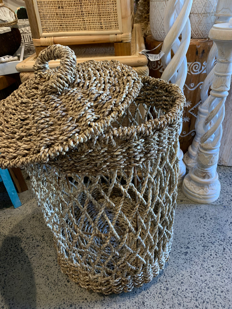 Open weave basket natural S