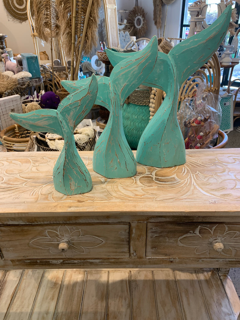 Rustic turquoise whale tails