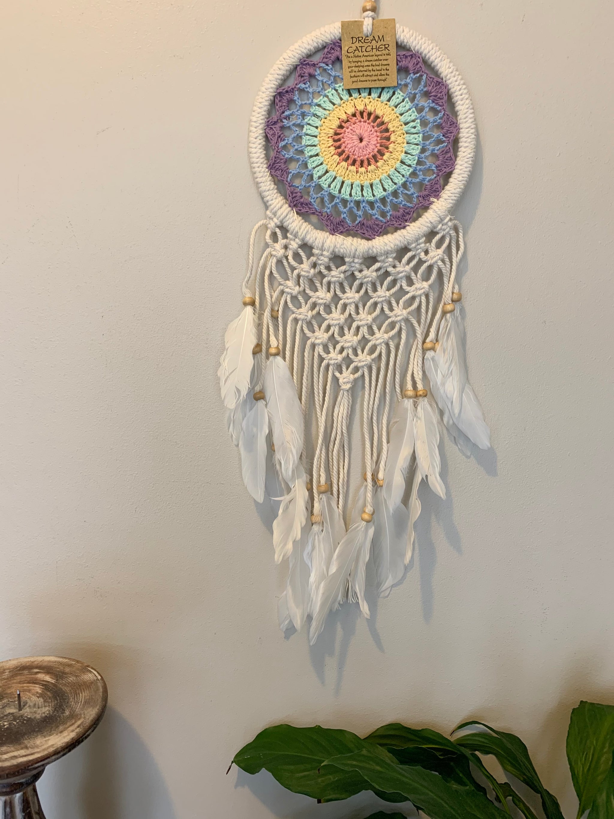 Rainbow dream catcher 17cm. Usually $10