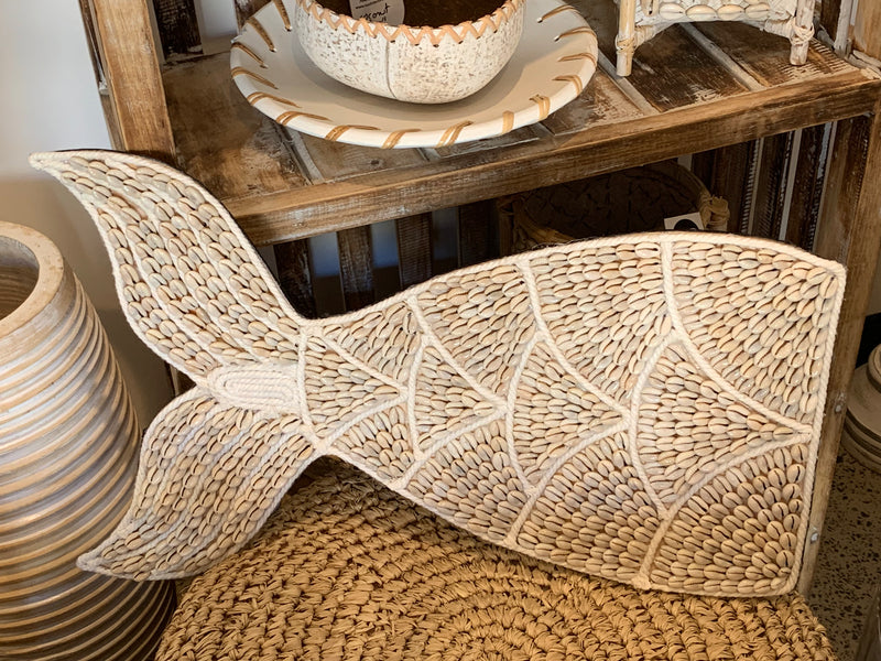 Shell mermaid whale tail hanging / decoration