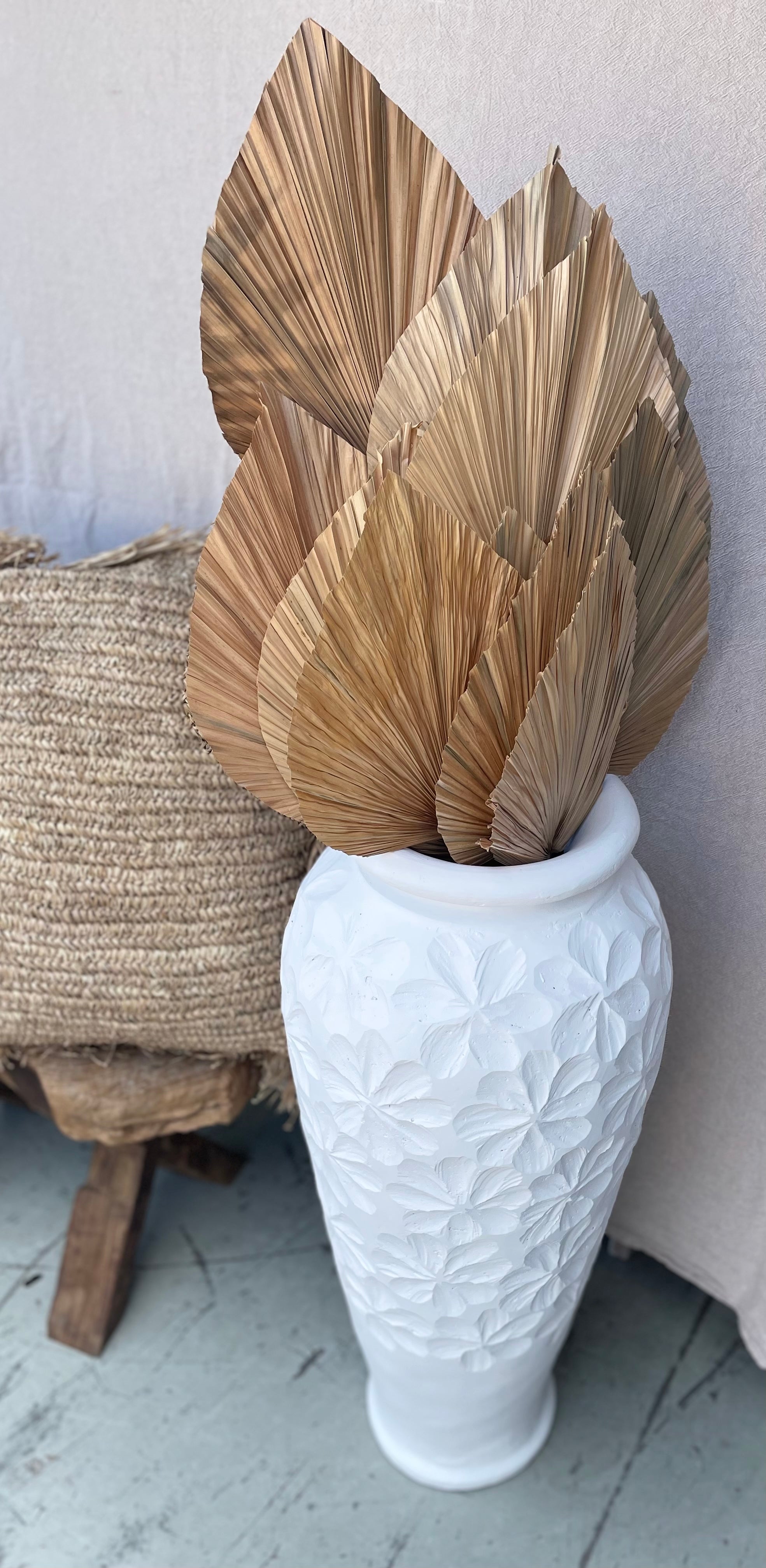 White terracotta vase. - Bali Beach Beyond