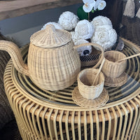 Rattan teaset play