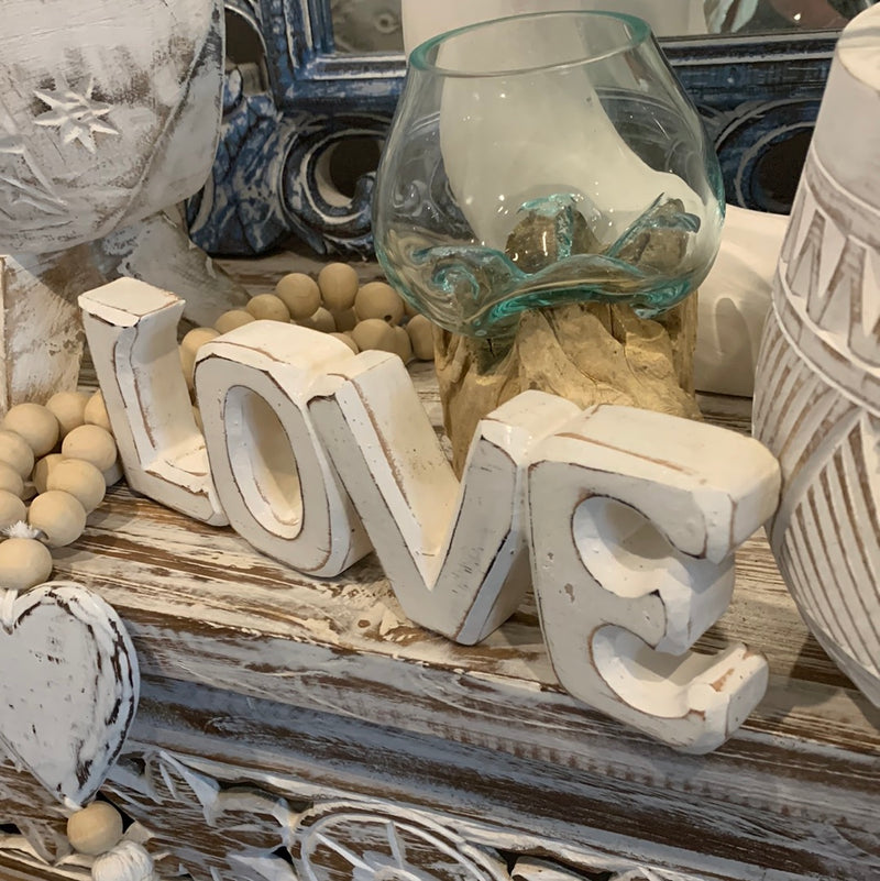 Rustic white Love Words