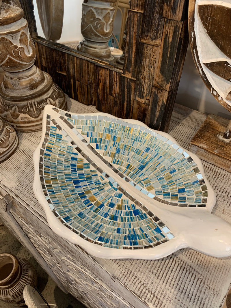 Mosaic terracotta dish / platter. L