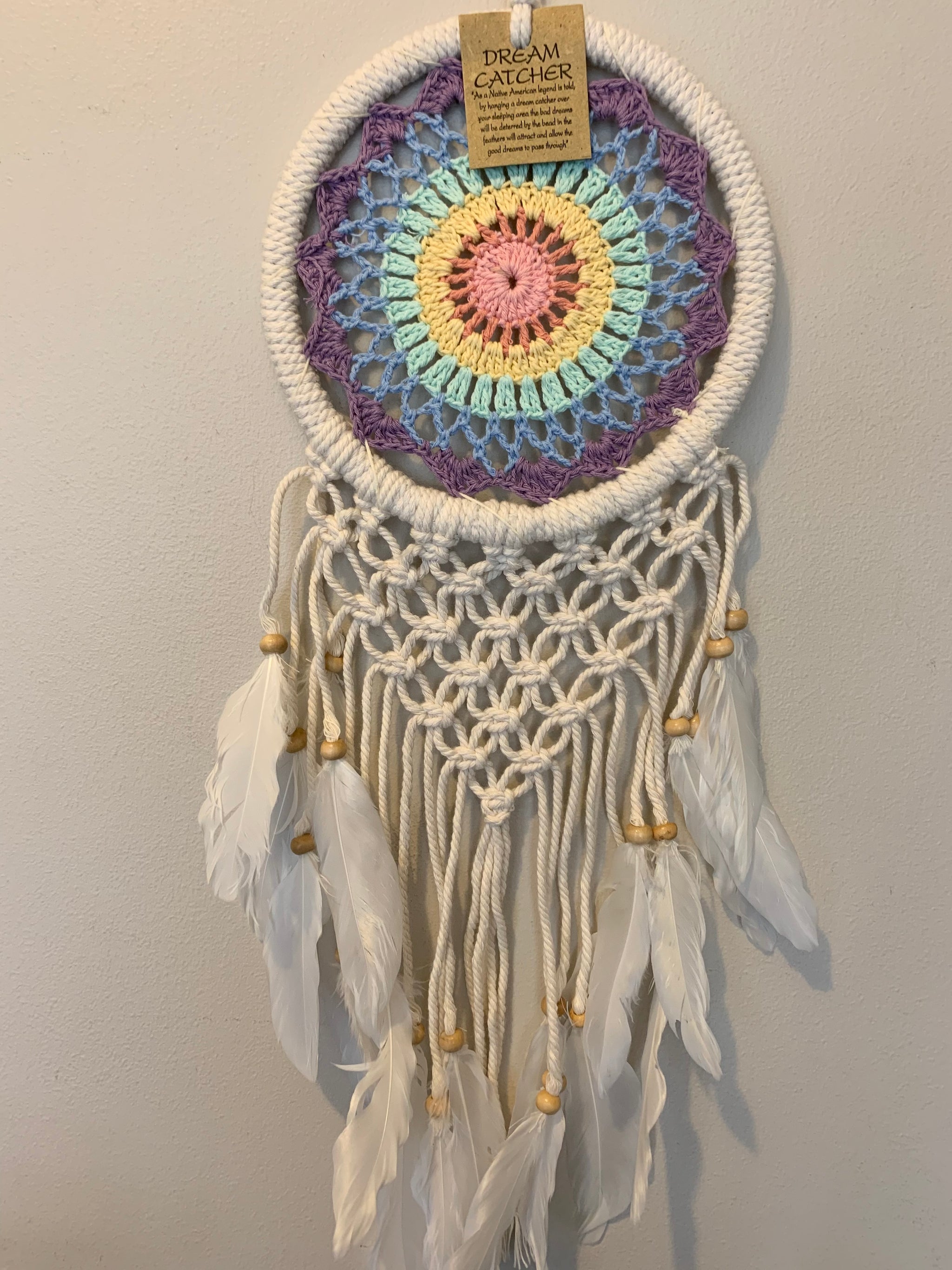 Rainbow dream catcher 17cm. Usually $10