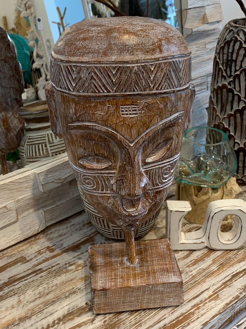 Tribal mask on stand S