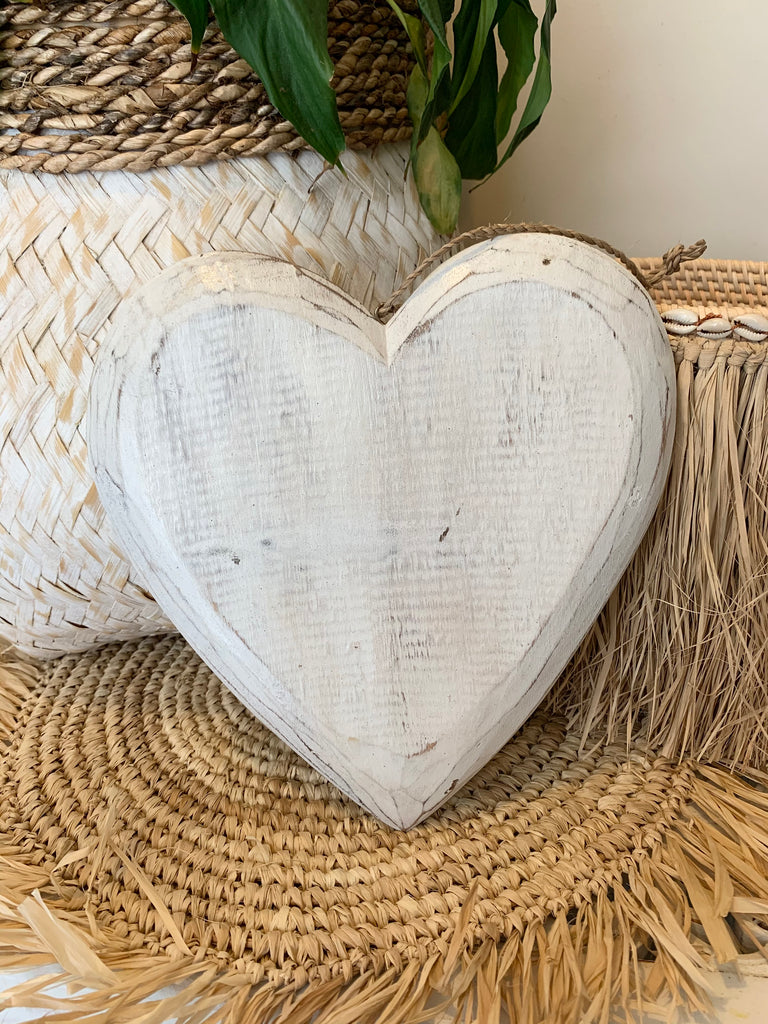 Timber heart 25cm. – Bali Beach Beyond
