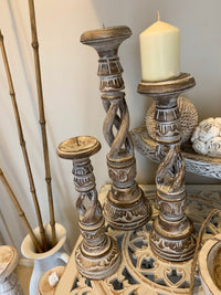 Set 3 brown candlesticks