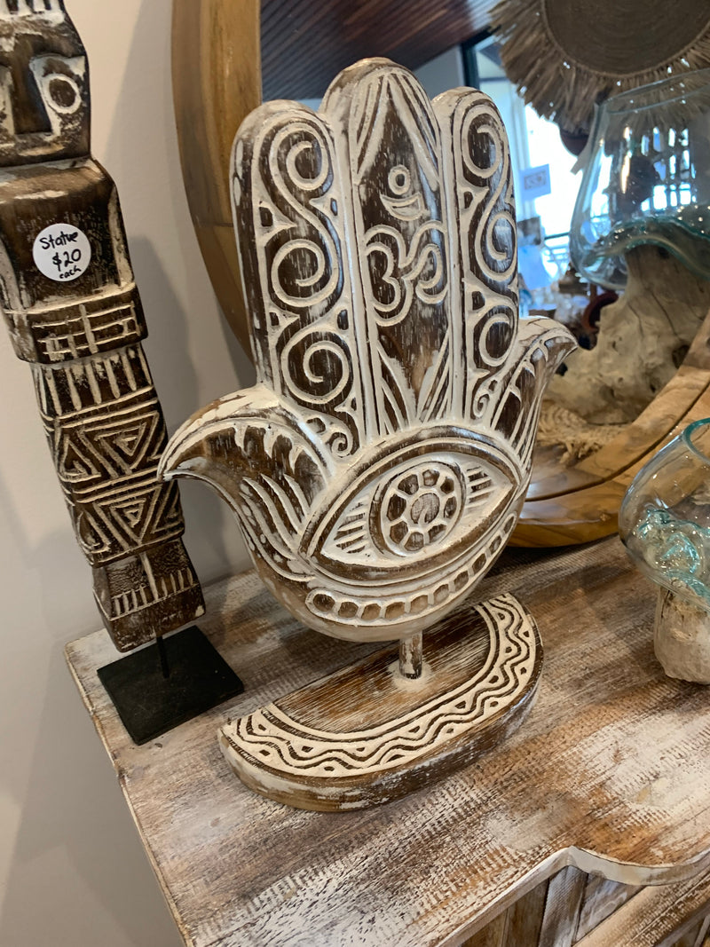 Fatima handcarved timber hand