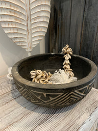 Black Friday Deal. Black handcarved timber decorative bowl 25cm x 10cm Usually $30