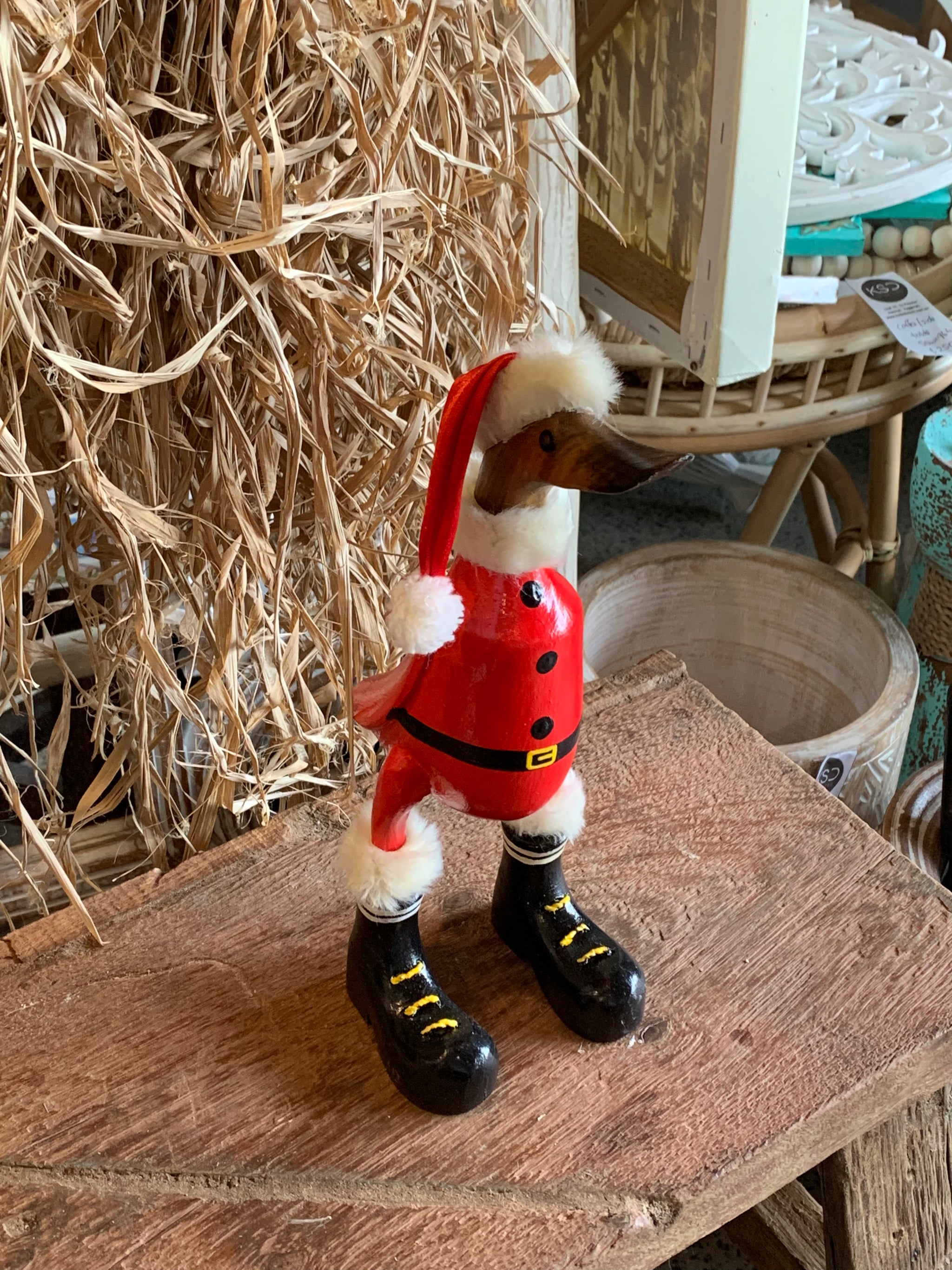 Christmas Santa duck 26cm h