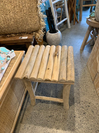 Slatted timber stool / table